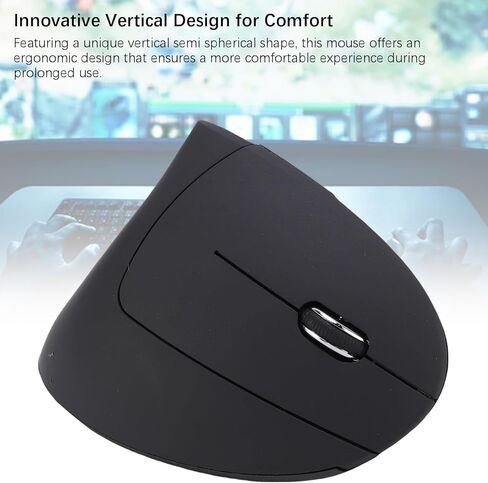 Goshyda 2.4G ماوس رأسي مريح، ماوس USB ضوئي لاسلكي مع 800/1200/1600 نقطة في البوصة، وحدة تحكم في مؤشر اليد اليمنى لألعاب العمل المكتبي in Kuwait