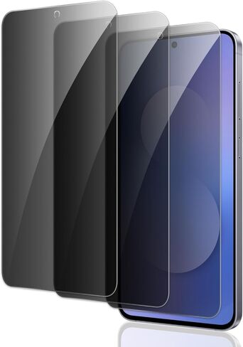 Privacy Screen Protector for Samsung Galaxy S25 FE, Shatterproof Tempered Glass Accessories, Anti Spy Tempered Glass Film, Case Friendly Ultra Resistant 9H Hardness Anti-Glare HD Black -3 Pack in Saudi Arabia