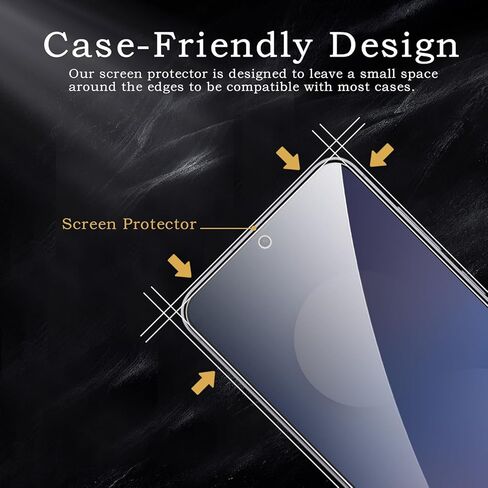 Privacy Screen Protector for Samsung Galaxy S25 FE, Shatterproof Tempered Glass Accessories, Anti Spy Tempered Glass Film, Case Friendly Ultra Resistant 9H Hardness Anti-Glare HD Black -3 Pack in Saudi Arabia