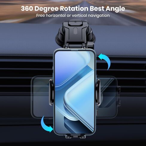 Car Phone Holder Mount, Upgraded Handsfree Stand, Phone Holder for Car Dashboard, Thick Case Friendly for All Smartphones in Saudi Arabia