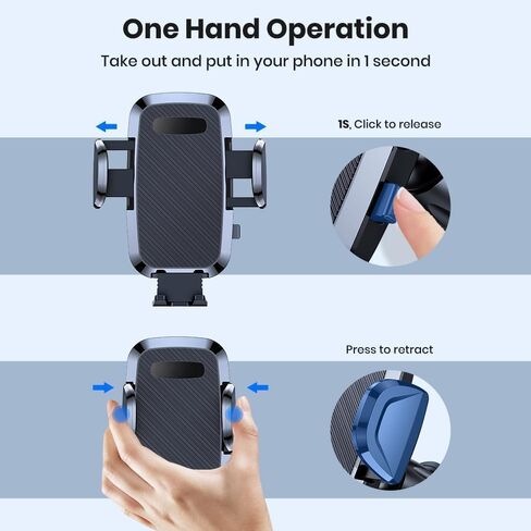 Car Phone Holder Mount, Upgraded Handsfree Stand, Phone Holder for Car Dashboard, Thick Case Friendly for All Smartphones in Saudi Arabia