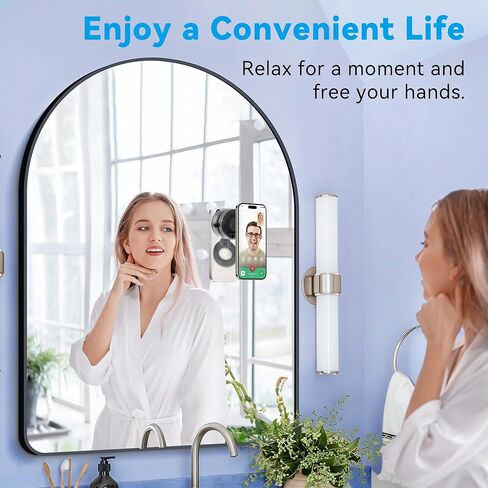AXENTO Upgraded 360° Vacuum Magnetic Car Phone Holder for MagSafe [105+LBS Suction & 2800gf Magnetic Grip], Foldable Suction Cup Mount for iPhone 12/13/14/15/16 & Android, Car/Gym/Mirror in Saudi Arabia