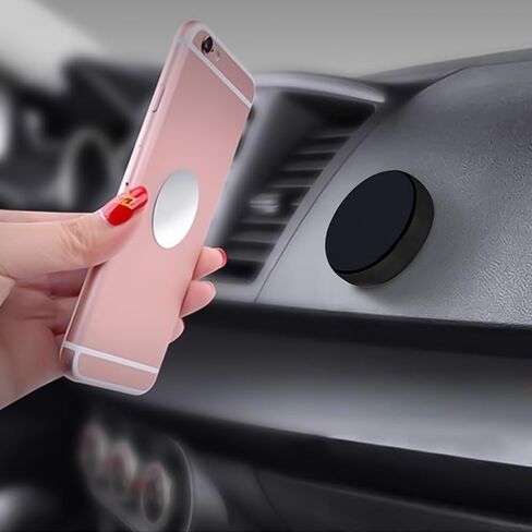 Mini Universal Magnet for Car Metal Magnetic Phone Holder for Car Dash Magnetic Cars Mount Holder,Black in Saudi Arabia