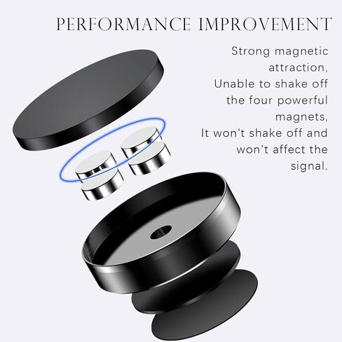Mini Universal Magnet for Car Metal Magnetic Phone Holder for Car Dash Magnetic Cars Mount Holder,Black in Saudi Arabia