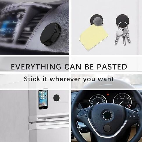 Mini Universal Magnet for Car Metal Magnetic Phone Holder for Car Dash Magnetic Cars Mount Holder,Black in Saudi Arabia