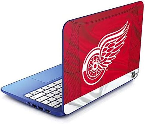 غلاف كمبيوتر محمول من Skinit متوافق مع Stream 11-d010nr 11.6in - تصميم جيرسي منزلي مرخص رسميًا من NHL Detroit Red Wings in Kuwait