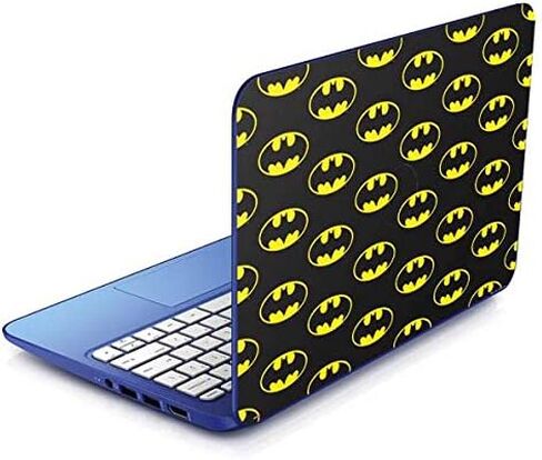 غلاف كمبيوتر محمول من Skinit متوافق مع Stream 11-d010nr 11.6in - تصميم مطبوع بالكامل بشعار Warner Bros Batman مرخص رسميًا in Kuwait