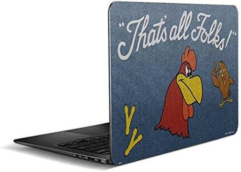 غلاف كمبيوتر محمول من Skinit متوافق مع Zenbook UX305FA مقاس 13.3 بوصة - مرخص رسميًا من Warner Bros Foghorn Leghorn Thats All Folks Design in Kuwait