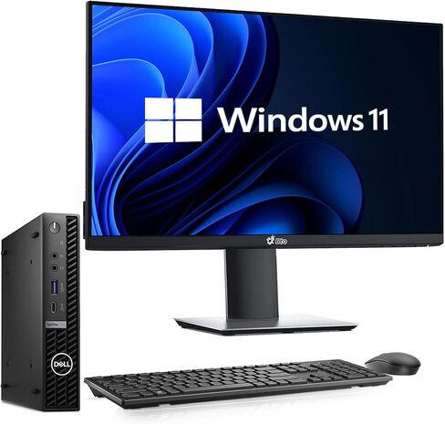 Dell OptiPlex 7000 Tiny Desktop PC - Intel Core i5-12th Gen - 16GB RAM - 1TB SSD - New 24-in LED Monitor - Wireless KB & M - WiFi - Windows 11 Pro - Mini PC for Business, Office, Home (Renewed) in Saudi Arabia