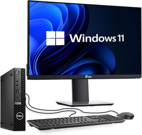 Dell OptiPlex 7000 Tiny Desktop PC - Intel Core i5-12th Gen - 16GB RAM - 256GB SSD - 22-in LED Monitor - Built-in WiFi - Windows 11 Pro - Display Ports - Mini PC for Business, Office, Home (Renewed) in Saudi Arabia