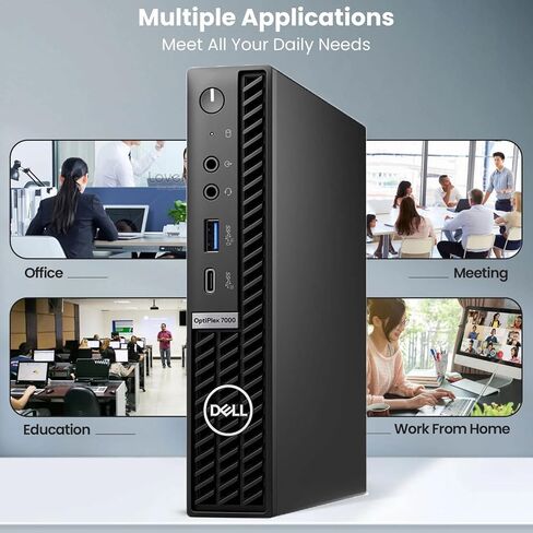 Dell OptiPlex 7000 Tiny Desktop PC - Intel Core i5-12th Gen - 16GB RAM - 256GB SSD - 22-in LED Monitor - Built-in WiFi - Windows 11 Pro - Display Ports - Mini PC for Business, Office, Home (Renewed) in Saudi Arabia