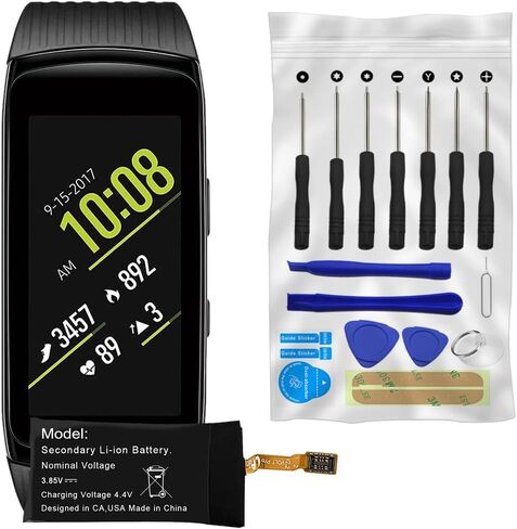 Long Lifespan Standard Li_ion Extra 300mAh Battery Screwdriver Tool Set Compatible with Samsung Gear Fit 2 Pro SM-R365N in Saudi Arabia