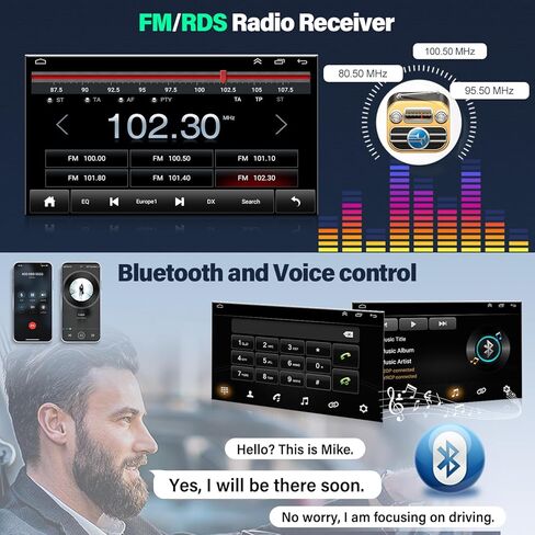 7" Wireless Double Din Car Stereo Radio for 2007 2008 2009 Saturn Sky with Carplay/Android Auto,GPS Nav/Bluetooth/WiFi/FM/8 LED Backup Camera/2+32G in Saudi Arabia