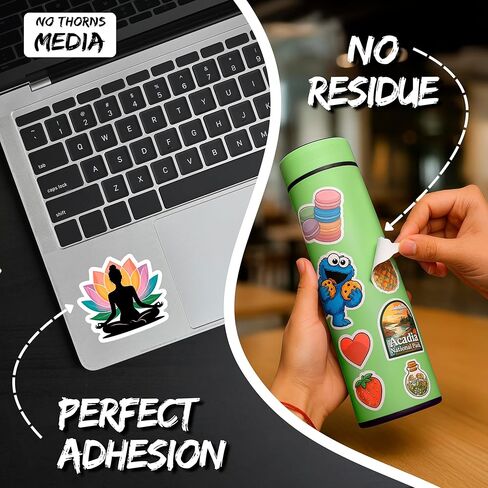Lotus Yoga Sticker 4 Inch 2-Pack - Waterproof Vinyl Decal for Laptop Water Bottle Car Tumbler - Durable Aesthetic Long-Lasting Stickers for Adults ID45039 in Saudi Arabia