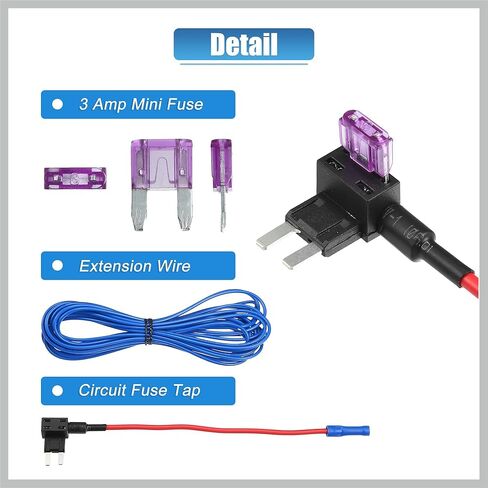 Car Add an Amp Amplifier Adapter Interface to Radio System for Chevrolet Silverado 2007-2013 with Blue Extension Wire Fuse Replacement Car Parts in Kuwait
