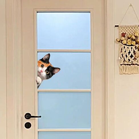 Peeking at The Cat Wall Decal, Removable Waterproof Vinyl Sticker for,Laptops,Wall,Refrigerator,Furniture, Bedroom Decoration LB-0074 in Kuwait