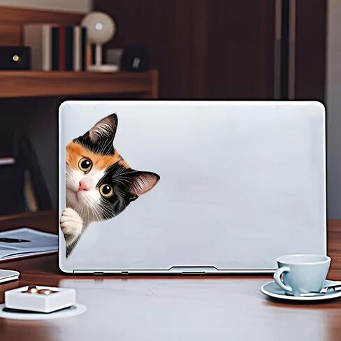 Peeking at The Cat Wall Decal, Removable Waterproof Vinyl Sticker for,Laptops,Wall,Refrigerator,Furniture, Bedroom Decoration LB-0074 in Kuwait