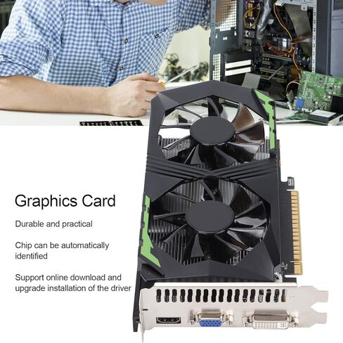 بطاقة رسومات VBESTLIFE 1050TI سعة 4 جيجابايت، وحدة معالجة الرسومات DDR5 128 بت، بطاقة فيديو للألعاب PCIE 2.0 بسرعة 1350 ميجاهرتز، دعم بطاقة رسومات الكمبيوتر المكتبي لـ DirectX 12 in Saudi Arabia