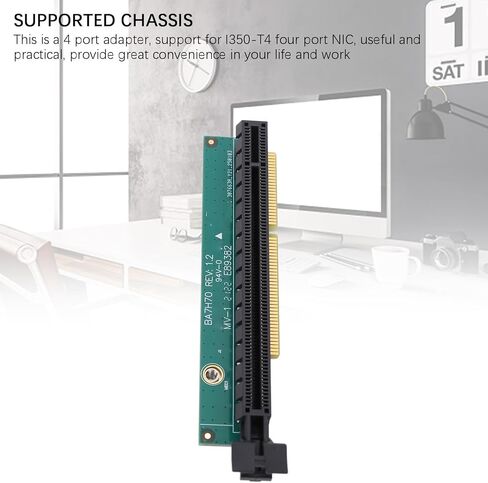 محول رسومات Cuifati PCI E 16 Riser Card PCI E 16X لسلسلة M920q M920x M910x M720q P330 Tiny5 مع 4 منافذ تدعم رسومات I350 T4 NIC القابلة للتحويل (بدون لوحة خلفية) in Saudi Arabia