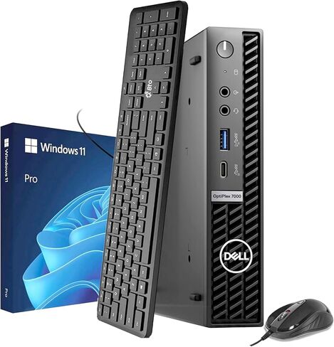 Dell OptiPlex 7000 Tiny Desktop PC - Intel Core i5-12th Gen - 32GB RAM - 1TB SSD - Built-in WiFi - Display Ports - Windows 11 Pro - Mini PC for Business, Office, Home (Renewed) in Saudi Arabia