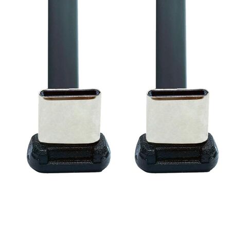 chenyang 0.78 بوصة USB C كابل مسطح قصير، USB 2.0 نوع C مزدوج 90 درجة بزاوية PD 65W كابل تمديد بيانات الشحن السريع لبنك الطاقة in Kuwait