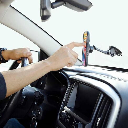 ARKON Mounts حامل هاتف مغناطيسي مع حامل بالشفط، مغناطيس نيوديميوم قوي، حامل شفط للزجاج الأمامي والشرطة، دوران 360 درجة لسهولة تحديد المواقع، لهاتف iPhone، Galaxy، والمزيد in Kuwait