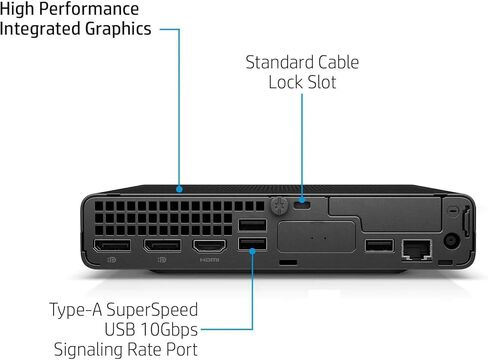 HP Elite 800 G9-MINI, Core i7-12700T 1.4GHz, 32GB RAM, 1TB NVMe, Windows 11 Pro 64Bit, Internal WiFi and Bluetooth, (Renewed) in Saudi Arabia