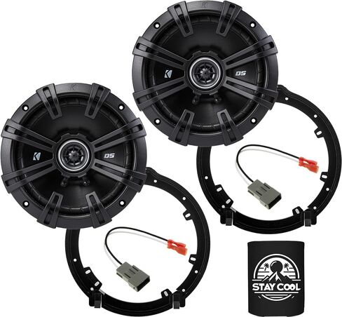 مكبرات صوت KICKER مقاس 6.5 بوصة لمجموعة ترقية Acura RDX 2007-2018 - زوج من سلسلة DS مع محولات وحزام، مكبر صوت محوري 6 1/2 أمامي/خلفي للسيارة DSC6504، 43DSC6504 in Kuwait