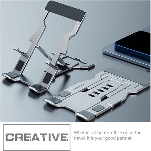 Folding Mobile Phone Stand Adjustable Desktop Phone Holder Compact Tablet Support for Office and Travel Use in Saudi Arabia