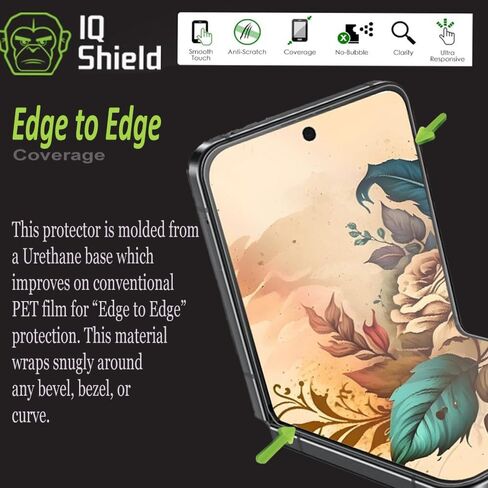 عبوة من قطعتين من IQShield لهاتف Samsung Galaxy Z Flip 5: طبقة TPU فائقة الوضوح، تركيب خالٍ من الفقاعات، مقاوم للخدش، صديق للحافظة، وضوح عالي الدقة للحماية القصوى لفتح بصمة الإصبع in Saudi Arabia