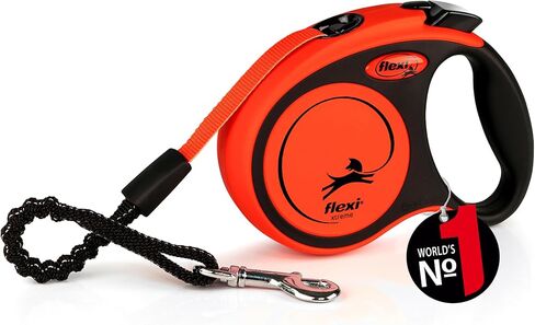 Flexi Xtreme Tape Orange & Black Extra Small 3m Retractable Dog Leash/Lead for Dogs up to 15kgs/33lbs in Saudi Arabia