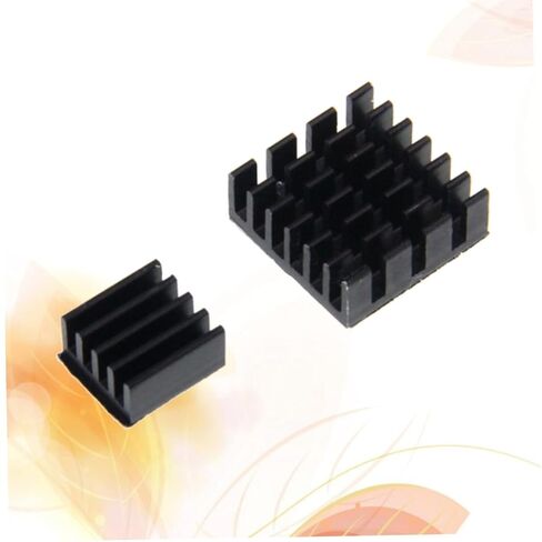 2pcs Aluminum Heat Sink for 3b/3b+ Single-Board Computer Cooling Radiator Block with Thermal Pad, Black PCB Cooler for Electronic Components in Saudi Arabia