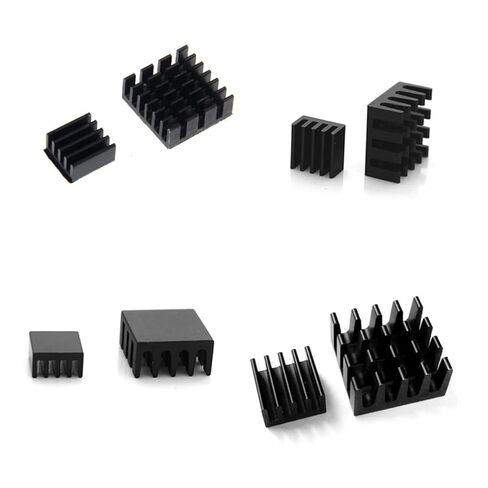 2pcs Aluminum Heat Sink for 3b/3b+ Single-Board Computer Cooling Radiator Block with Thermal Pad, Black PCB Cooler for Electronic Components in Saudi Arabia