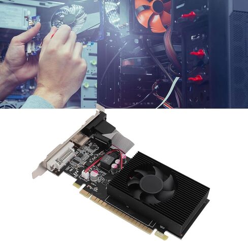 VBESTLIFE GT730 4GB Graphics Card, GDDR3 128Bit GPU, 650/1667MHz PCIE 2.0 16X Gaming Video Card, Desktop Computer Graphics Card Support for DirectX 11 in Saudi Arabia