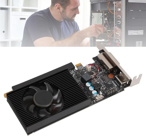 بطاقة رسومات VBESTLIFE GT730 سعة 4 جيجابايت، وحدة معالجة الرسومات DDR3 64 بت، 902/1800 ميجاهرتز، بطاقة فيديو ألعاب الكمبيوتر المكتبي PCIE 2.0 16X، تدعم DirectX 12 in Saudi Arabia