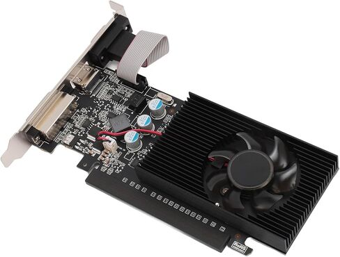 VBESTLIFE 1GB Graphics Card, DDR3 64Bit GPU, 810/1000MHz PCIE 2.0 16X Gaming Video Card, Desktop Computer Graphics Card Support for DirectX 12 in Saudi Arabia