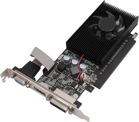 VBESTLIFE 1GB Graphics Card, DDR3 64Bit GPU, 810/1000MHz PCIE 2.0 16X Gaming Video Card, Desktop Computer Graphics Card Support for DirectX 12 in Saudi Arabia