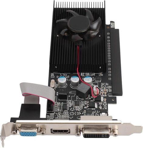 VBESTLIFE 1GB Graphics Card, DDR3 64Bit GPU, 810/1000MHz PCIE 2.0 16X Gaming Video Card, Desktop Computer Graphics Card Support for DirectX 12 in Saudi Arabia