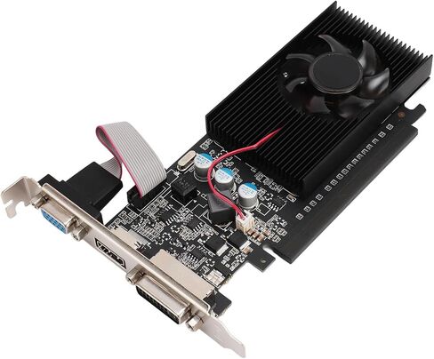 VBESTLIFE 2GB Graphics Card, GDDR3 64Bit GPU, 810/1000MHz PCIE 2.0 16X Gaming Video Card, Desktop Computer Graphics Card Support for DirectX 12 in Saudi Arabia