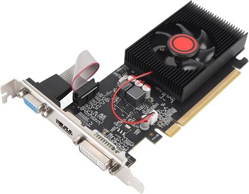 بطاقة رسومات VBESTLIFE GT220 بسعة 1 جيجابايت، وحدة معالجة الرسومات DDR3 64 بت، بطاقة فيديو للألعاب بسرعة 500 ميجاهرتز PCIE 2.0 16X، بطاقة رسومات للكمبيوتر المكتبي مع منافذ HDMI وVGA وDVI in Saudi Arabia