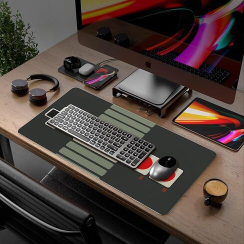 Game Console Buttons Mouse Pad,Cool XXL Gaming Mouse Pads,PC Gaming Accessories,Large Waterproof Non-Slip Rubber Desk Mat with Stitched Edges Office Home Computer Desk Accessories,35.4 x 15.7 in in Saudi Arabia