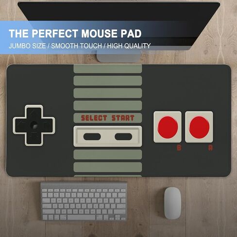 Game Console Buttons Mouse Pad,Cool XXL Gaming Mouse Pads,PC Gaming Accessories,Large Waterproof Non-Slip Rubber Desk Mat with Stitched Edges Office Home Computer Desk Accessories,35.4 x 15.7 in in Saudi Arabia
