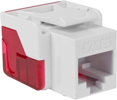 ICC CAT6 Keystone Jack with Inline IDC No Pair Split Wiring (Easier Termination) UL Listed PoE++ TAA Compliant for Wall Plate or Patch Panel, Works with JackEasy Termination Tool, White in Saudi Arabia