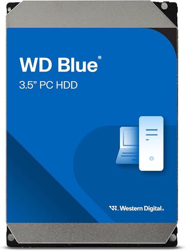 محرك الأقراص الصلبة الداخلي ويسترن ديجيتال 4 تيرابايت WD Blue PC - 5400 دورة في الدقيقة، SATA 6 جيجابايت/ثانية، ذاكرة تخزين مؤقت 128 ميجابايت، 3.5 بوصة - WD40EZZX in Kuwait
