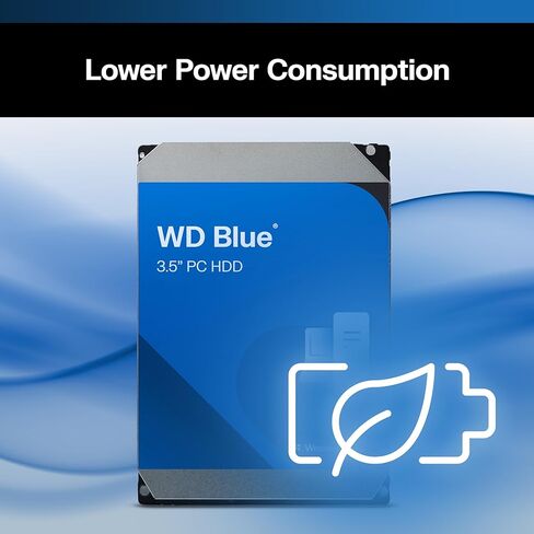 محرك الأقراص الصلبة الداخلي ويسترن ديجيتال 4 تيرابايت WD Blue PC - 5400 دورة في الدقيقة، SATA 6 جيجابايت/ثانية، ذاكرة تخزين مؤقت 128 ميجابايت، 3.5 بوصة - WD40EZZX in Kuwait