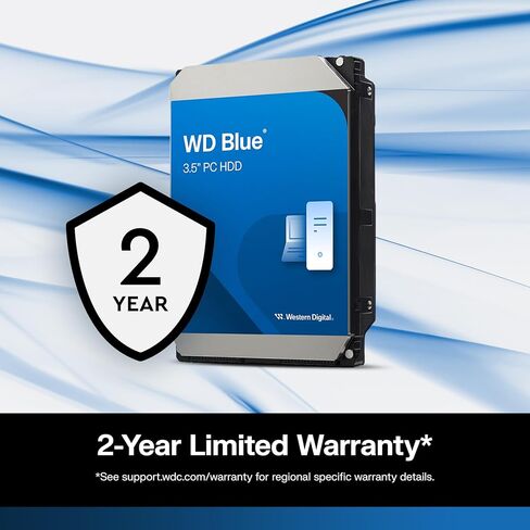محرك الأقراص الصلبة الداخلي ويسترن ديجيتال 4 تيرابايت WD Blue PC - 5400 دورة في الدقيقة، SATA 6 جيجابايت/ثانية، ذاكرة تخزين مؤقت 128 ميجابايت، 3.5 بوصة - WD40EZZX in Kuwait
