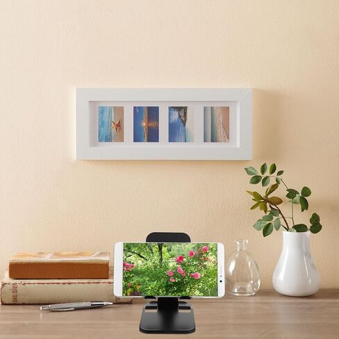 Veemoon Folding Portable Tablet PC Holder and Cellphone Stand Multi-Angle Adjustable Phone Holder for Travel and Home Use Black in Saudi Arabia