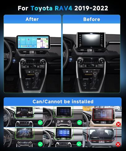 [8 CORE 4G+64G] Car Radio for Toyota RAV4 2019 2020 2021 2022 with Wireless Carplay/Android Auto, 12.3 Inch Android 13 IPS Touch Screen Car Stereo, Bluetooth, GPS Navi, WiFi, SWC, DSP + Backup Camera in Saudi Arabia