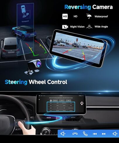 [8 CORE 4G+64G] Car Radio for Toyota RAV4 2019 2020 2021 2022 with Wireless Carplay/Android Auto, 12.3 Inch Android 13 IPS Touch Screen Car Stereo, Bluetooth, GPS Navi, WiFi, SWC, DSP + Backup Camera in Saudi Arabia