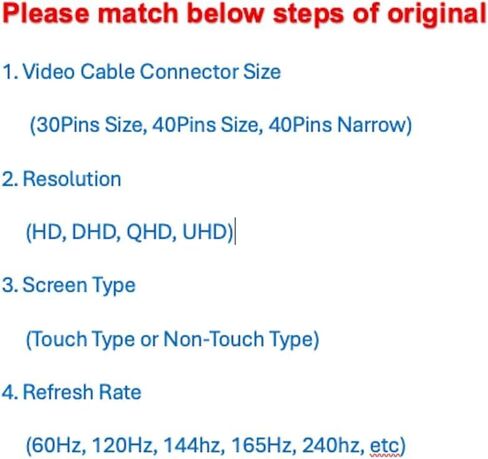 بديل شاشة EM EMAJOR TECH الجديدة لجهاز Lenovo Legion 7-15IMH05 Type 81YT 1920X1080 FHD 144 هرتز شاشة LCD LED غير تعمل باللمس مع مجموعة من الأشرطة والأدوات in Kuwait